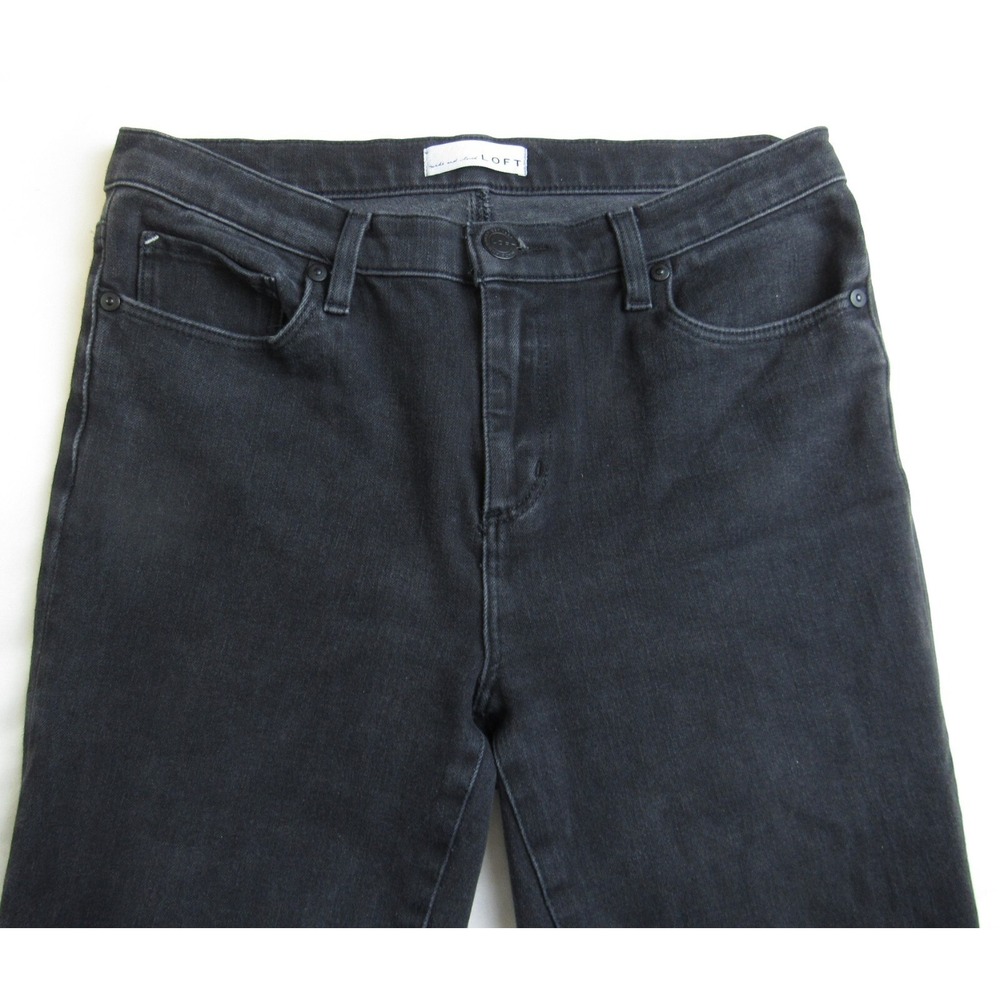 LOFT Jeans Black Legging Mid Rise Women's Size 29/8 - Picture 3 of 8
